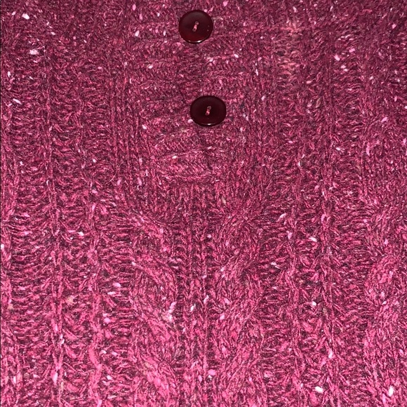 American Eagle Maroon Cable-Knit Sweater - Picture 2 of 6